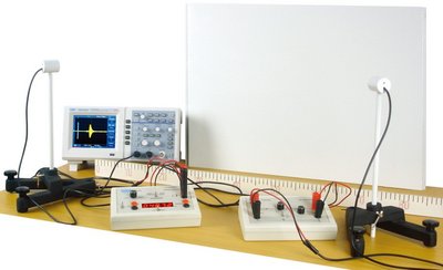 Ultrasonic waves experiment system of reflexion